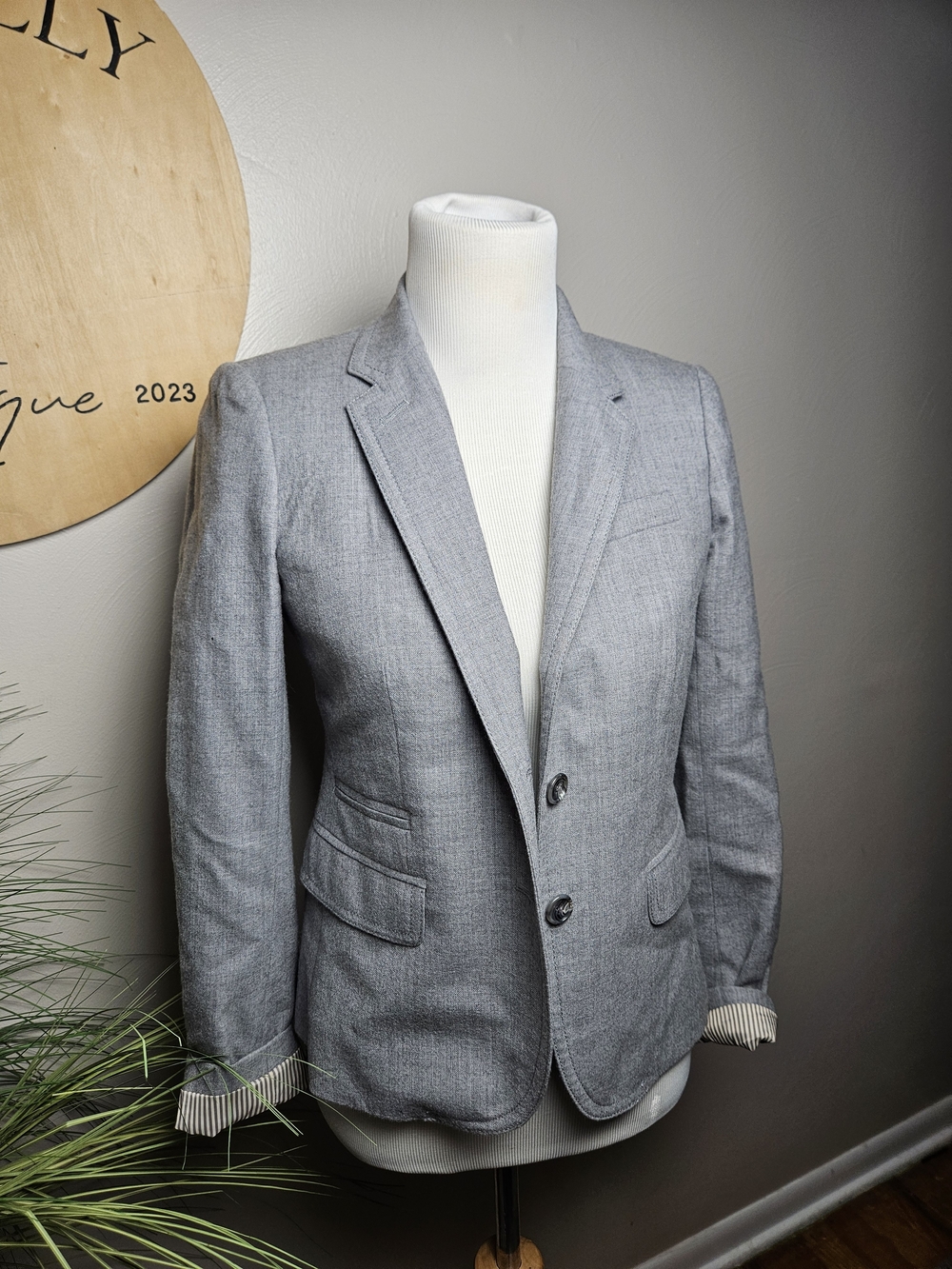 J. Crew Light Gray Tailored Women's Blazer